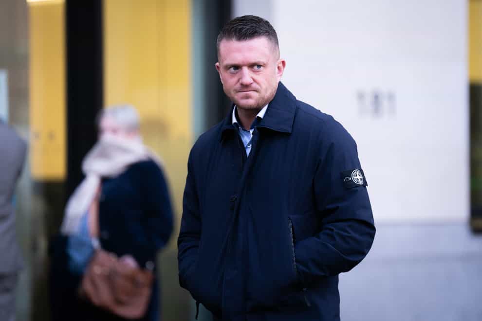 The 40-year-old, whose real name is Stephen Yaxley Lennon, is accused of failing to comply with a direction to leave an area in Westminster (James Manning/PA)