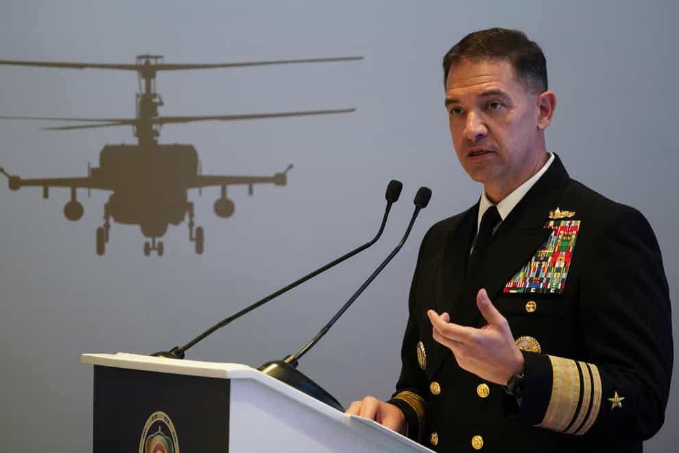 US navy Vice Adm Brad Cooper heads the Bahrain-based 5th Fleet (AP)
