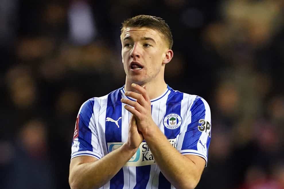 Charlie Hughes netted Wigan’s winner at the death (Martin Rickett/PA)