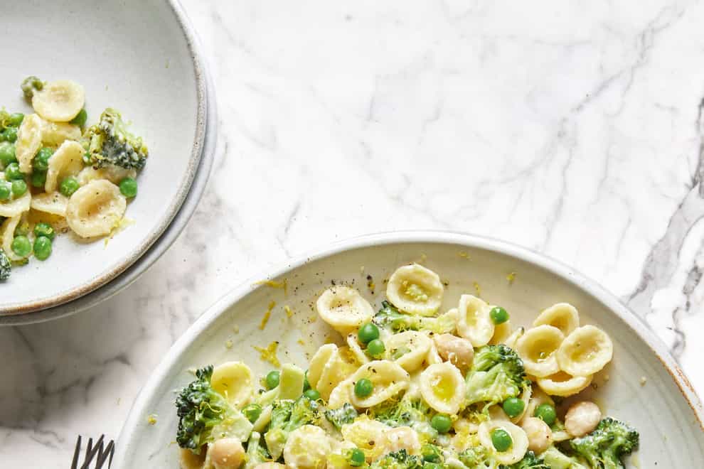 Lemony pea and broccoli pasta from Deliciously Ella: Healthy Made Simple (Clare Winfield/PA)