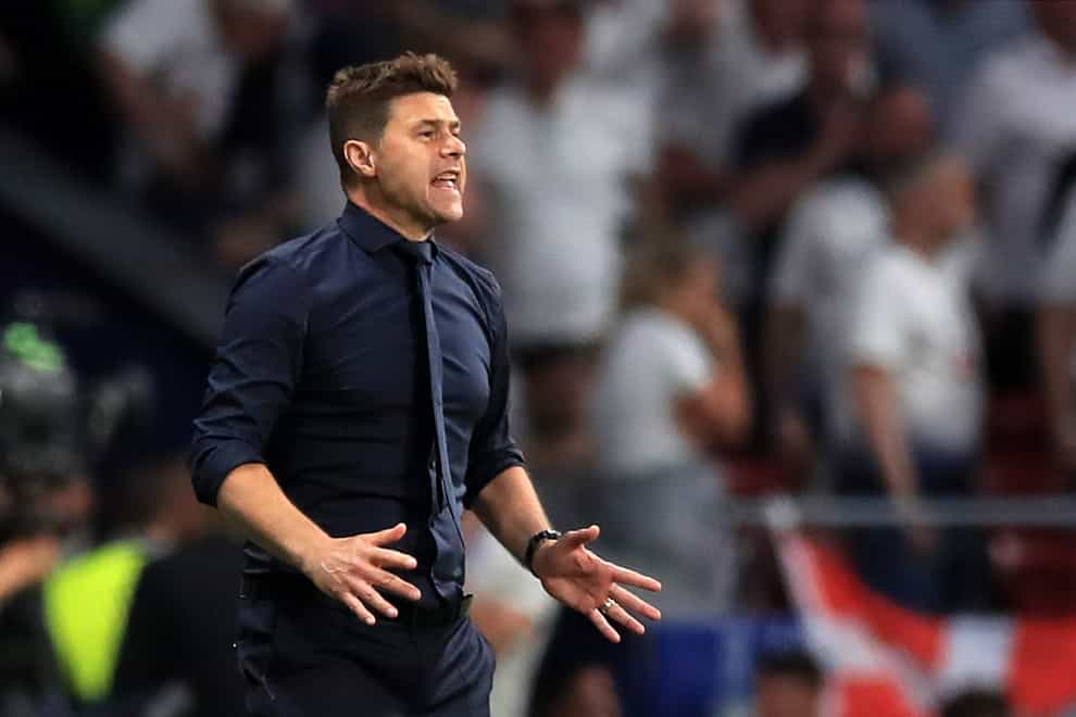 Mauricio Pochettino on the touchline during Tottenham’s 2019 Champions League final defeat against Liverpool in Madrid (Peter Byrne/PA).
