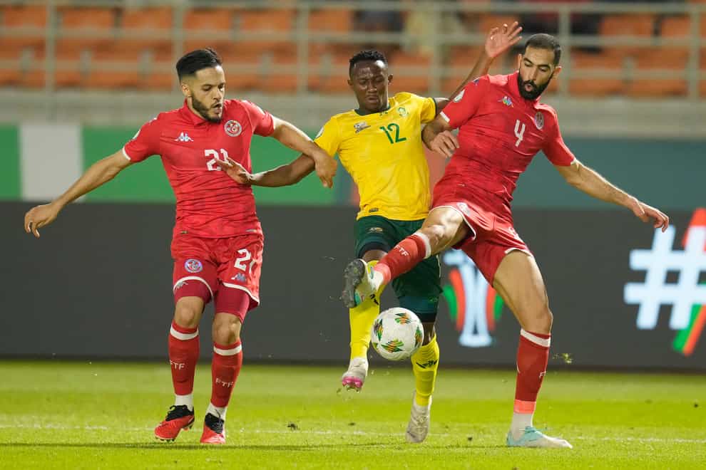 South Africa finished second in Group E, while Tunisia ended bottom (Themba Hadebe/AP)