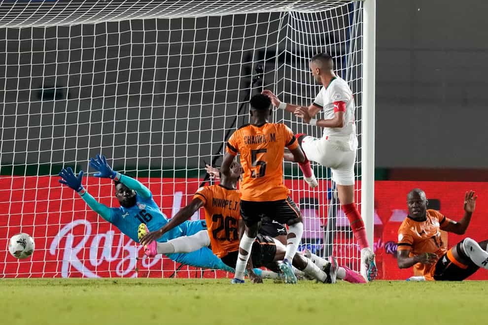 Hakim Ziyech fired Morocco to victory over Zambia (Sunday Alamba/AP/PA)