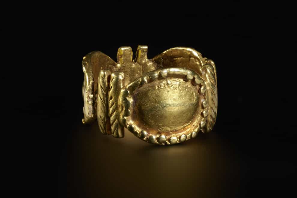 A gold ring, one of a selection of Asante gold taken from Ghana over 100 years ago that will be loaned back (Victoria and Albert Museum/PA)