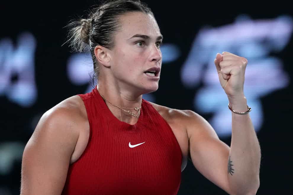 Aryna Sabalenka has reached the Australian Open final for the second-successive year (Alessandra Tarantino/AP)
