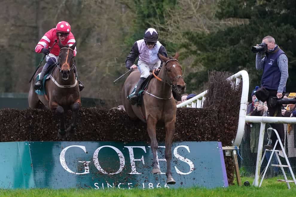 Ain’t That A Shame ridden by Rachael Blackmore (right) on the way to winning the Goffs Thyestes Handicap Chase at Gowran Park (Brian Lawless/PA)