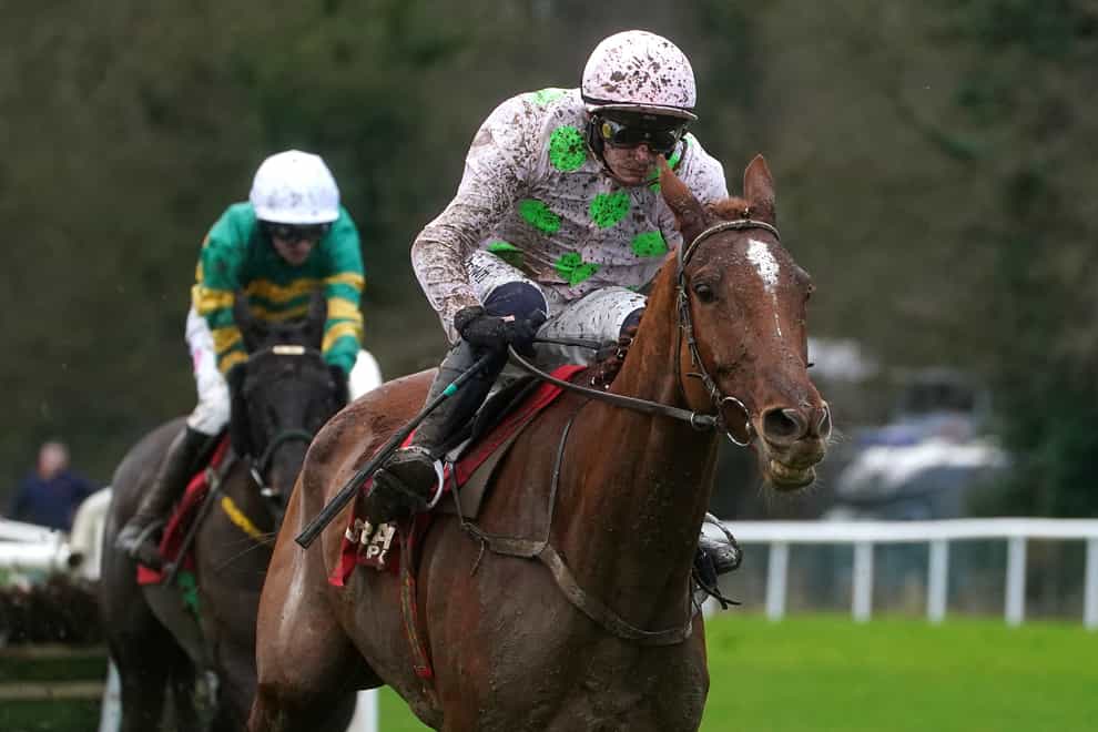 Monkfish on his way to winning the Galmoy Hurdle (Brian Lawless/PA)