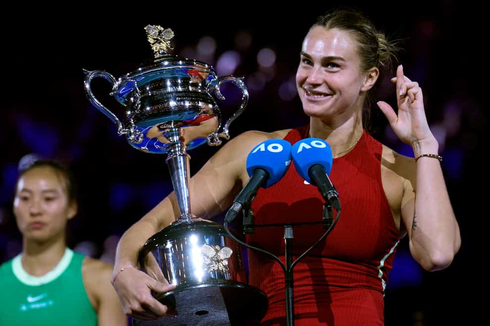 Aryna Sabalenka won again in Melbourne (Andy Wong/AP)