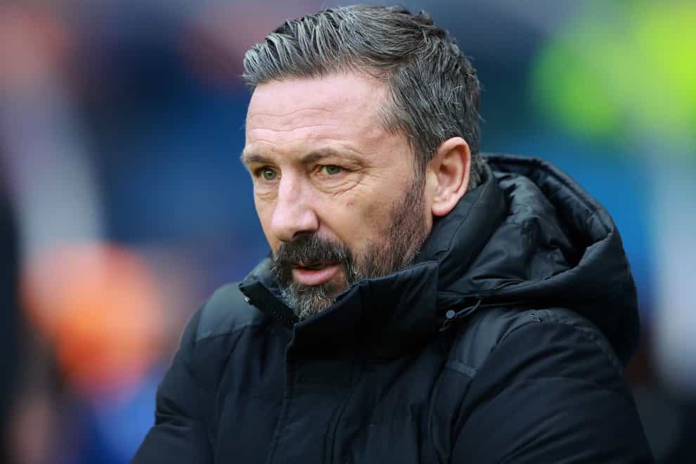 Derek McInnes was not happy with the decision to send off Corrie Ndaba (Steve Welsh/PA)