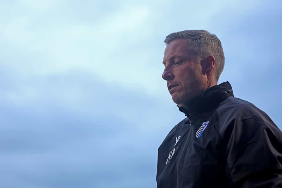 Neil Harris criticised the referee after a goalless draw (Steven Paston/PA)