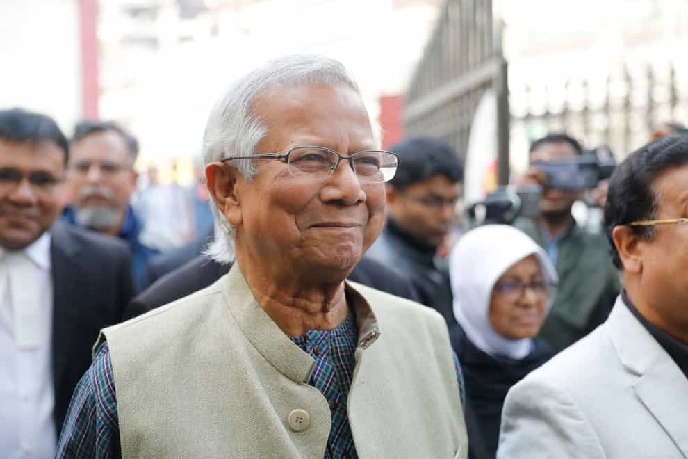 An appeals court in Bangladesh has granted bail to Nobel laureate Muhammad Yunus, who had earlier been sentenced to six months in prison for violating the country’s labour laws (Mahmud Hossain Opu/AP)