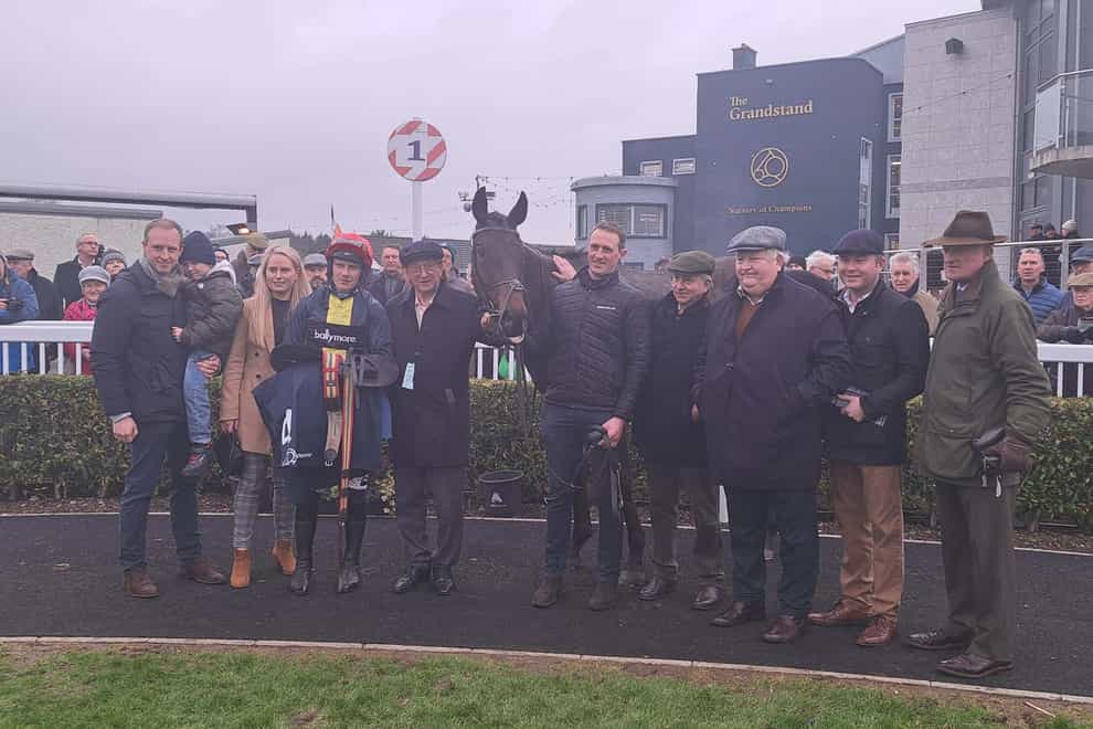 Embassy Gardens and connections after winning at Naas (Alan Magee/PA)