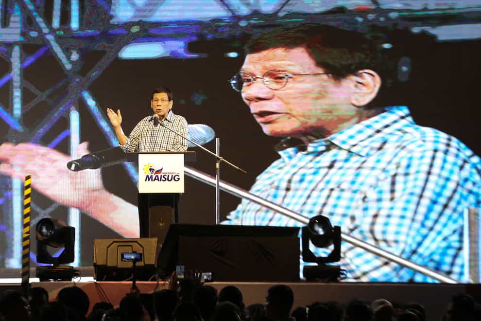 Mr Duterte made a number of claims about his successor as president (AP)