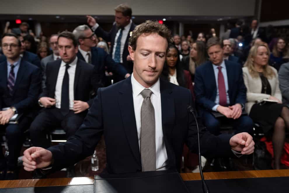 Meta CEO Mark Zuckerberg, takes his seat during a Senate Judiciary Committee hearing (Manuel Balce Ceneta/AP)