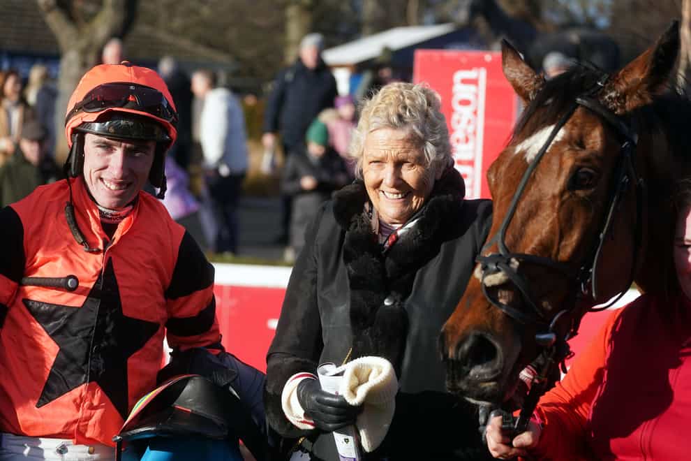 Trainer Jessica Harrington with Jetara at Leopardstown (Brian Lawless/PA)