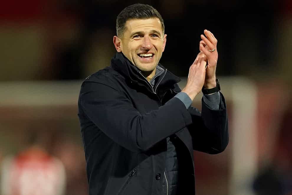 Portsmouth manager John Mousinho was thrilled with the performance against Northampton (Martin Rickett/PA)