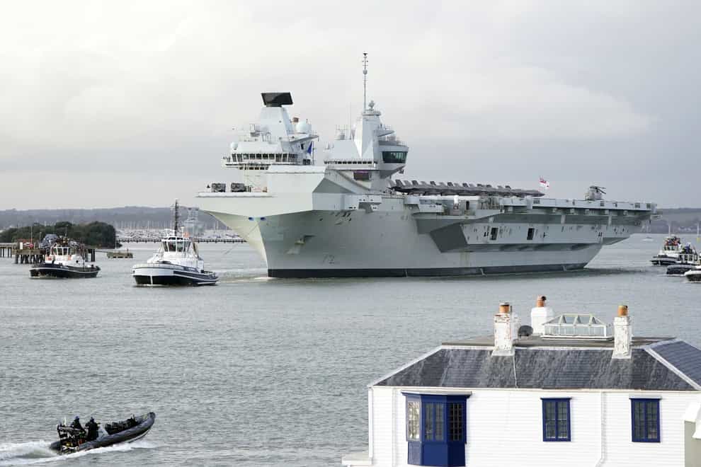 HMS Queen Elizabeth has suffered a problem with a propeller shaft (Andrew Matthews/PA)