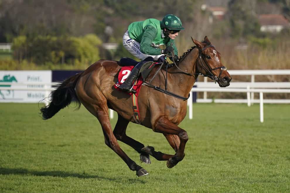 El Fabiolo ridden by jockey Paul Townend goes on to win The Ladbrokes Dublin Steeplechase during day two of the 2024 Dublin Racing Festival at Leopardstown Racecourse. Picture date: Sunday February 4, 2024.