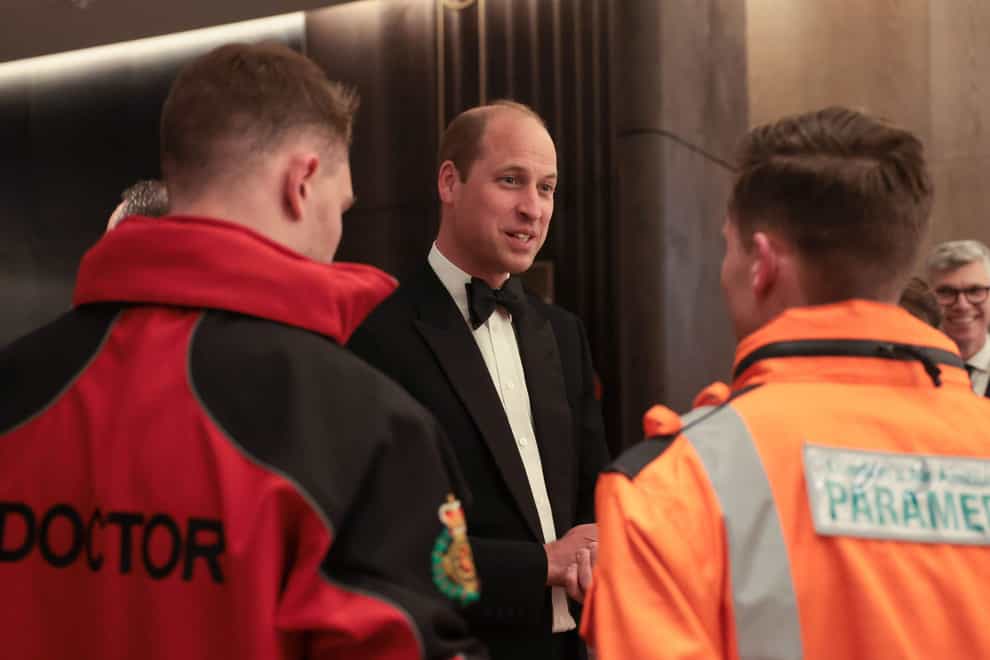 The Duke of Cambridge is the patron of London’s Air Ambulance Charity (Chris Jackson/PA)