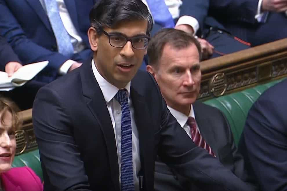 Prime Minister Rishi Sunak was criticised during PMQs (House of Commons/PA)
