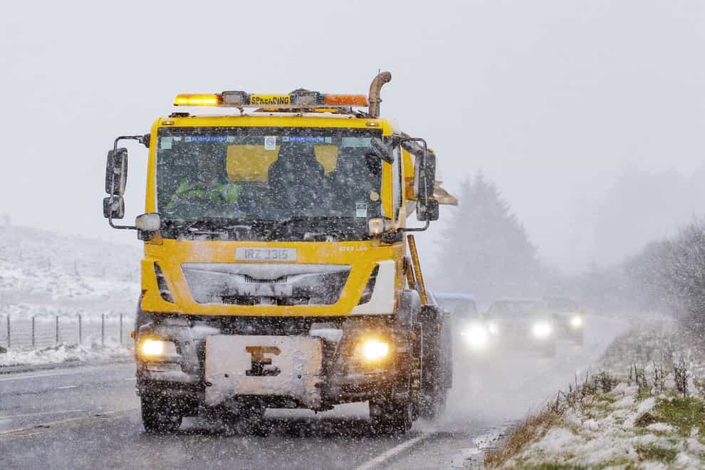 A Status Yellow snow and ice warning was in place across the region (Liam McBurney/PA)