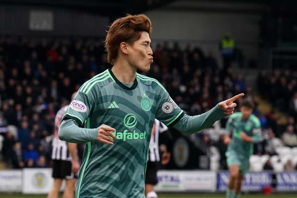 Celtic’s Kyogo Furuhashi scores opener against St Mirren (Andrew Milligan/PA)
