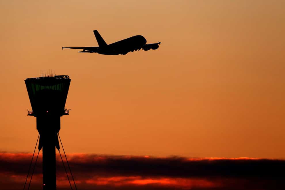 Heathrow Airport’s passenger numbers in January were narrowly below pre-pandemic levels, at 6.0 million (Steve Parsons/PA)