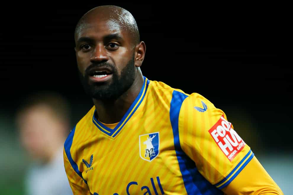 Hiram Boateng scored a hat-trick for Mansfield (Barrington Coombs/PA)