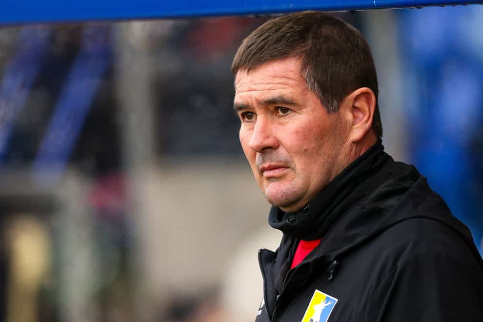 Nigel Clough showed little emotion in response to Mansfield’s stunning display (Barrington Coombs/PA)