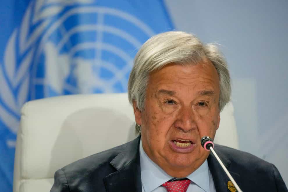 United Nations General-Secretary Antonio Guterres (Themba Hadebe/AP)