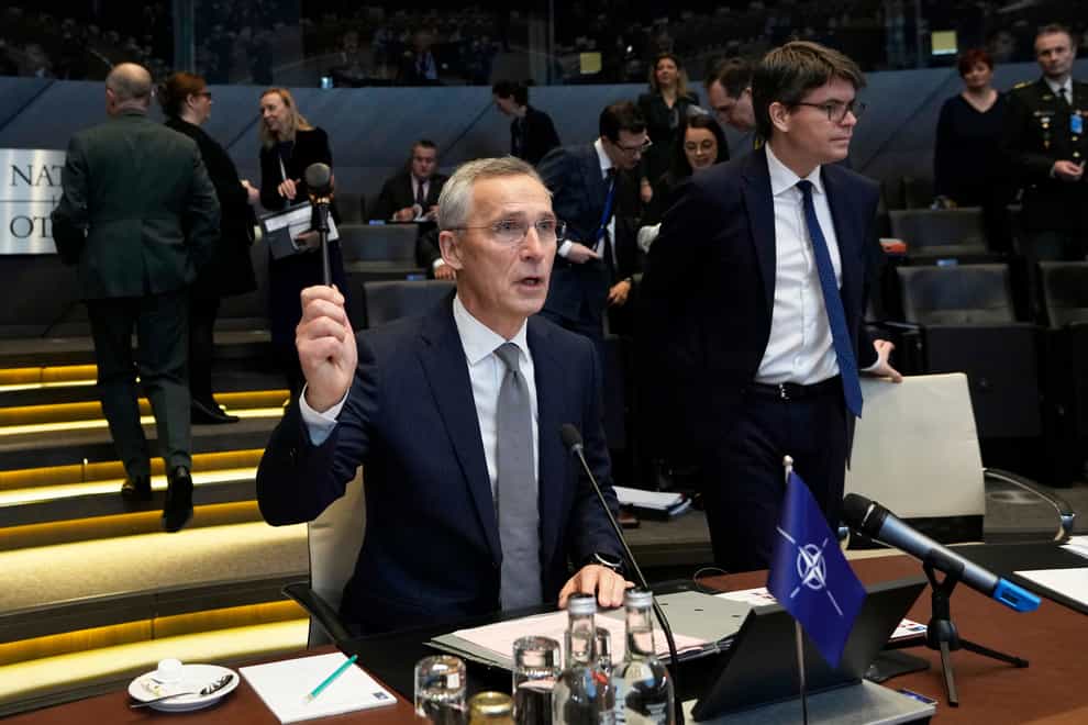 Nato Secretary General Jens Stoltenberg has warned over fears of a wedge being driven between the US and Europe (AP Photo/Virginia Mayo)