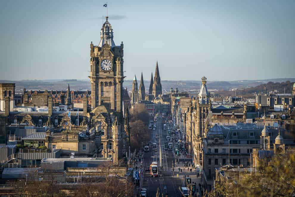 A view of Edinburgh. Homes in London took twice as long as properties in Scotland to sell on average last year, according to Zoopla’s data (Jane Barlow/PA)