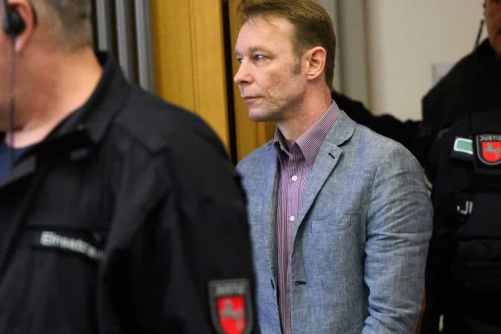 Christian Brueckner is on trial in Germany accused of rape and sexual assault (Julian Stratenschulte/dpa via AP)