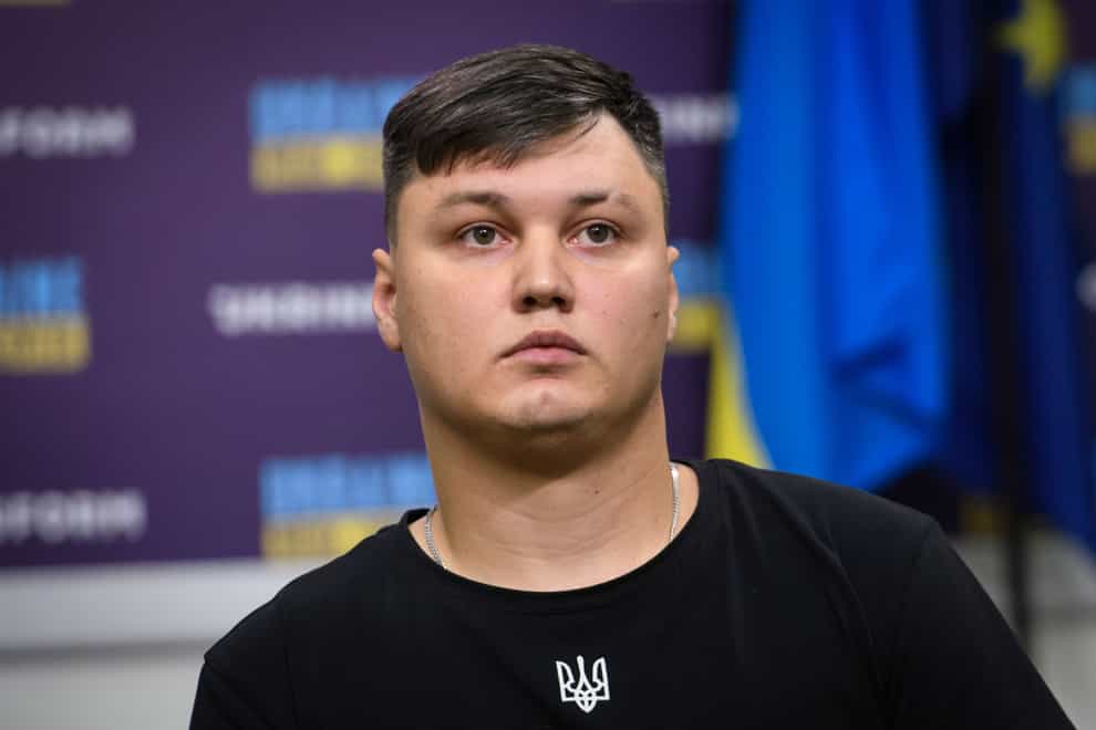 Russian defector Maksim Kuzminov at a press conference in Kyiv, Ukraine, in September 2023 (Vladyslav Musiienko/AP)