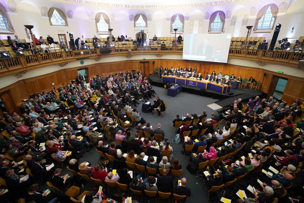 Members of the Church of England’s Synod will consider the report on Saturday (James Manning/PA)