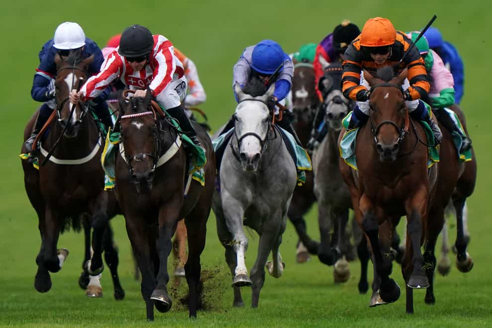 Astro King ridden by Richard Kingscote (second left) on their way to winning the bet365 Cambridgeshire Stakes during day Three of the Cambridgeshire Meeting at Newmarket Racecourse (Tim Goode/PA)