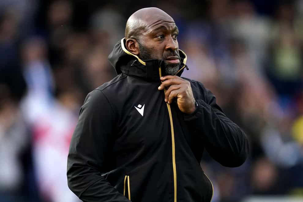 Darren Moore’s Port Vale are in the relegation zone (Mike Egerton/PA)