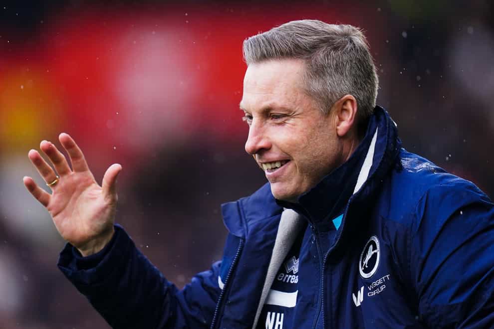 Millwall manager Neil Harris during the Sky Bet Championship match at St Mary’s Stadium, Southampton. Picture date: Saturday February 24, 2024.