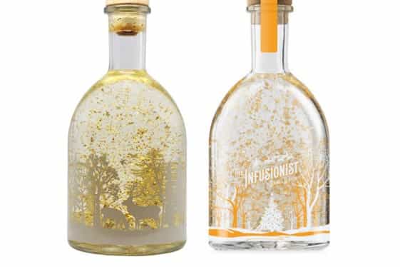 Marks & Spencer said their light-up gin bottle (left) was similar to Aldi’s version (right) (Stobbs IP Limited/PA)