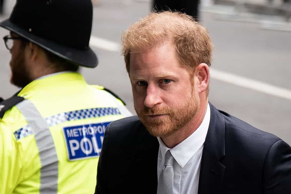 The High Court was previously told that Harry believes his children cannot ‘feel at home’ in the UK if it is ‘not possible to keep them safe’ there (Aaron Chown/PA)