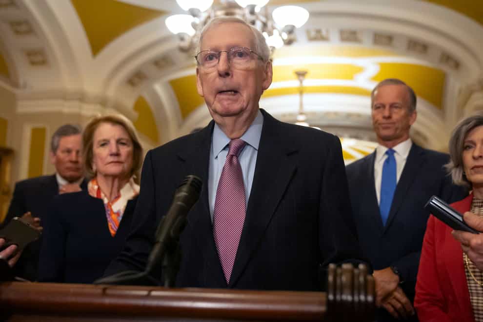 Mitch McConnell will step down as Senate Republican leader (Mark Schiefelbein/AP)