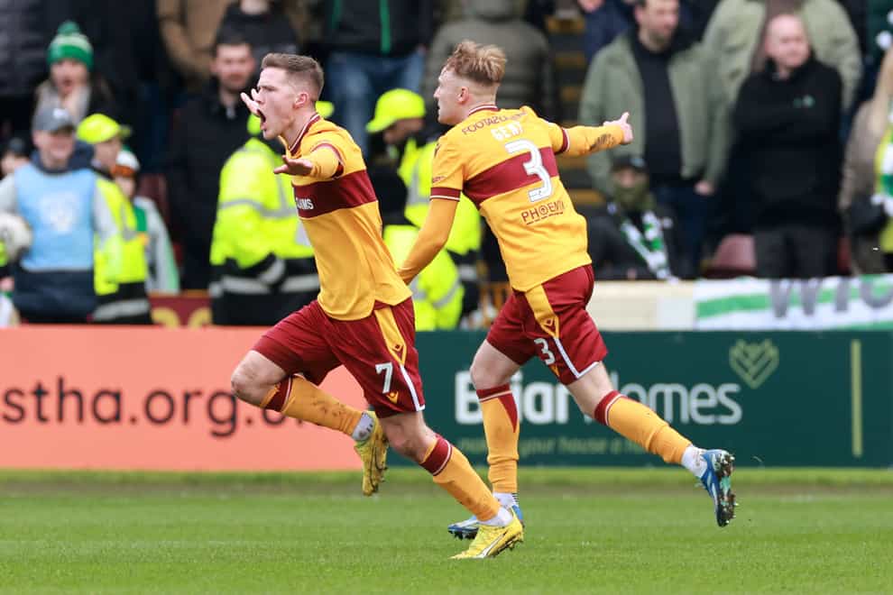 Blair Spittal was on target for Motherwell (Steve Welsh/PA)