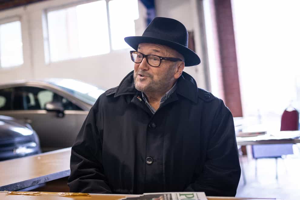 George Galloway’s party claims he is on course to win the Rochdale by-election and return to Parliament for his third party (James Speakman/PA)