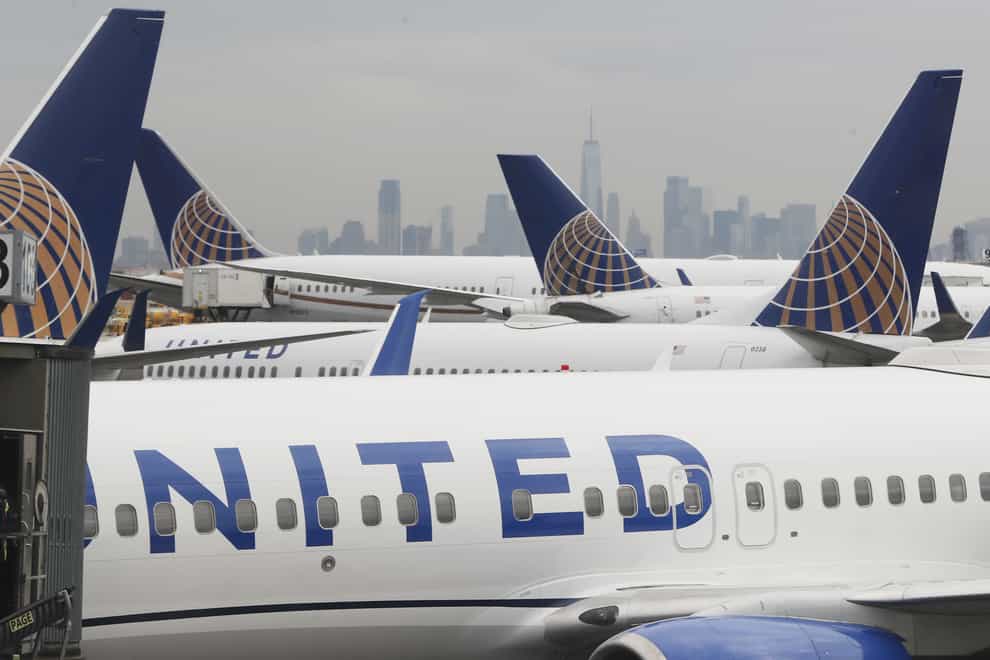 The United Airlines plane was flying from London to Newark (Niall Carson/PA)