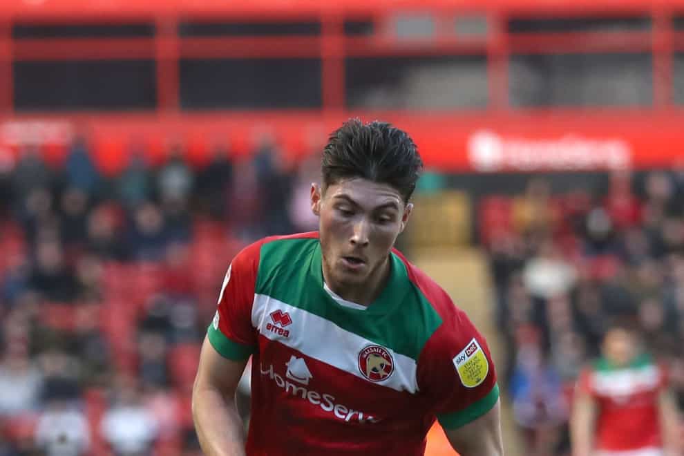 Walsall’s Jack Earing in action during the Sky Bet League Two match at Banks’s Stadium, Walsall. Picture date: Saturday January 1, 2022.