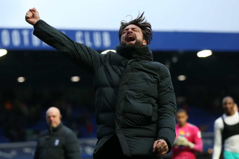 Southampton manager Russell Martin secured a dramatic victory at Birmingham (Barrington Coombs/PA)