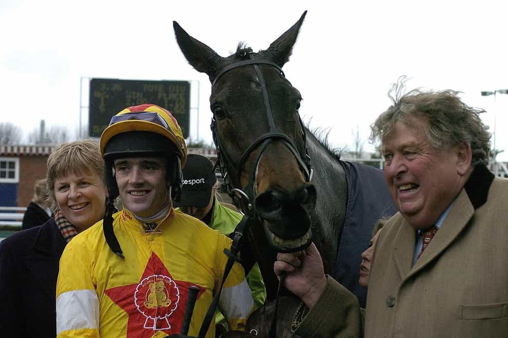 John Hales with Ruby Walsh and Azertyuiop (Rebecca Naden/PA)