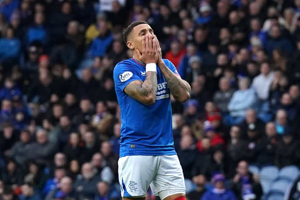 Rangers need to look forward after Motherwell defeat says captain James Tavernier (Andrew Milligan/PA)