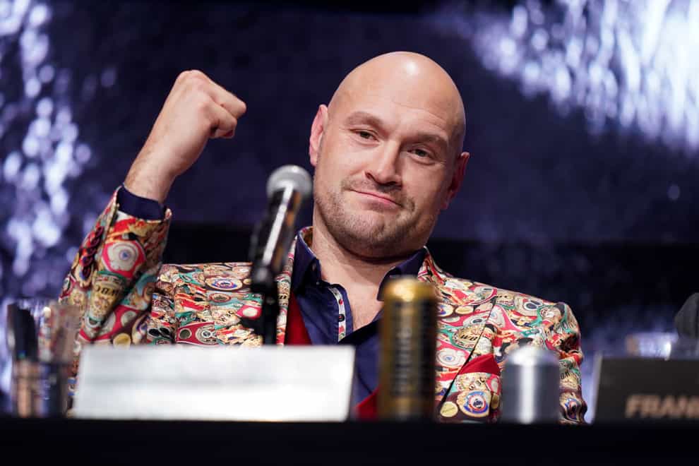 Tyson Fury was set to fight Oleksandr Usyk on February 17 before he sustained a “freak cut” above his right eye in sparring (Zac Goodwin/PA)