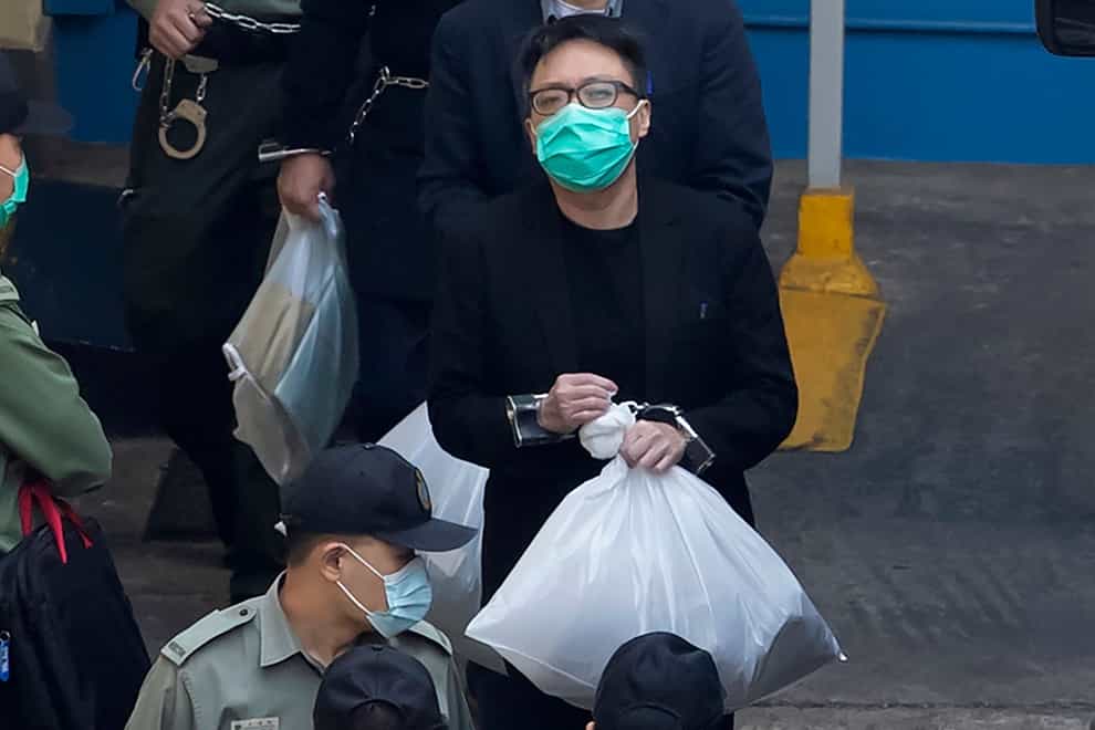 Tam Tak-chi’s lawyers argued his conviction should be overturned because the prosecution had not shown he meant to incite violence (Kin Cheung/AP)